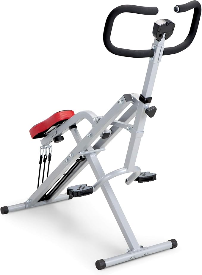Marcy Squat Rider Machine for Glutes and Quads Workout XJ-6334, Silver & Black-FlexoryFit