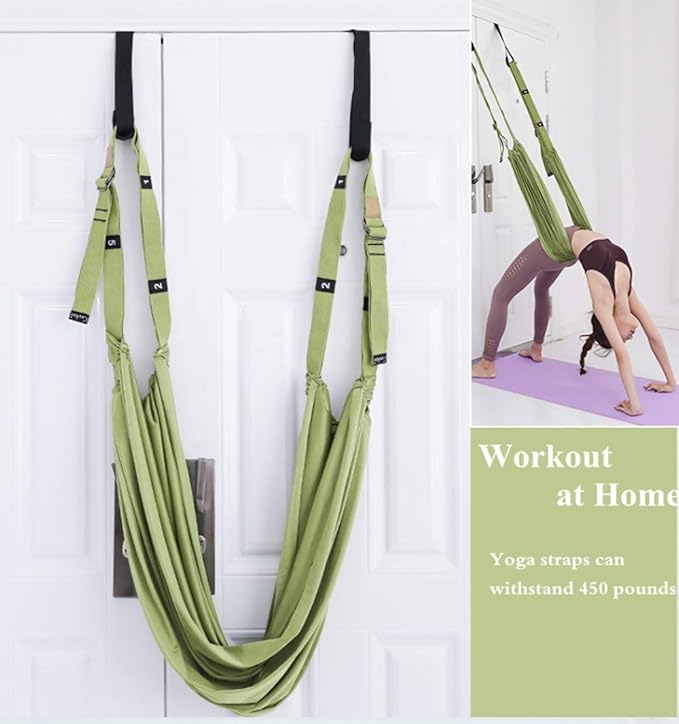 TOCO FREIDO Waist Back Leg Stretch Strap/Yoga Fitness Band, Leg Stretching Assist Trainer, Yoga Stretcher, Back Bend Split Inversion Strap for Fitness, Dance, Ballet, Gymnastics-FlexoryFit