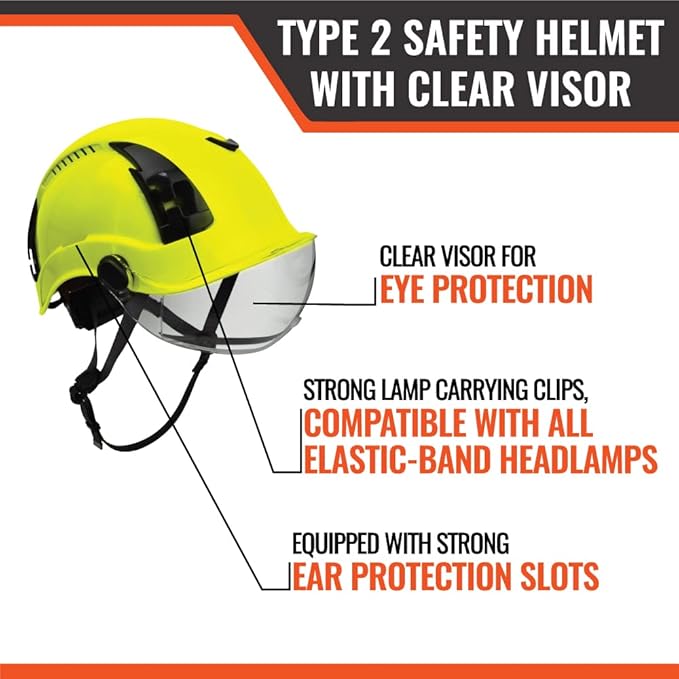 Malta Dynamics APEX Type 2 Safety Helmet – OSHA and ANSI Z89.1 Compliant Safety Hard Hats for Construction Workers and Vented Helmet for Head Protection