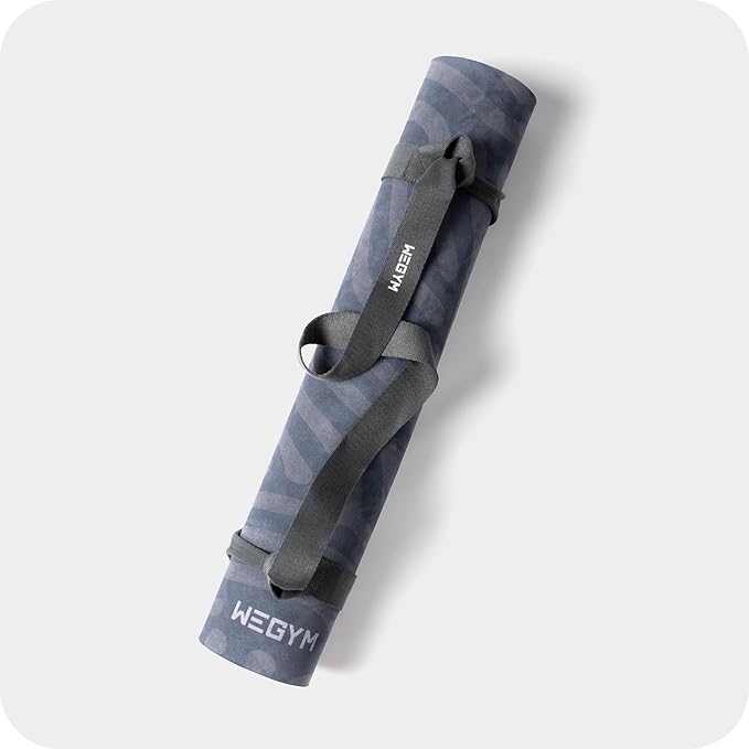 4mm Cushioned Exercise Mat for Yoga & Pilates - Anti Slip, Polyurethane with Suede Top & Carrying Strap-FlexoryFit