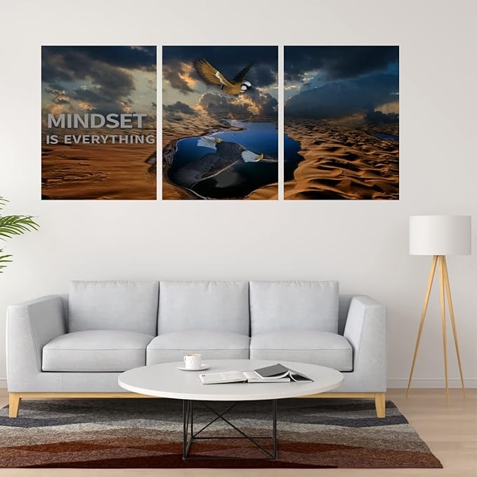 3 Panels Inspirational Canvas Poster Motivational Wall Art Inspirational Wall Art Entrepreneur Quotes Artwork Painting Picture for Framed Home Decoration Living Room office bedroom 36''W x 16''H-FlexoryFit