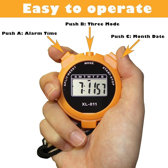 16-Pack Multi-Function Electronic Digital Sport Stopwatch Timer, Large Display with Date Time and Alarm Function, Sports Coaches Fitness Coaches and Referees-FlexoryFit
