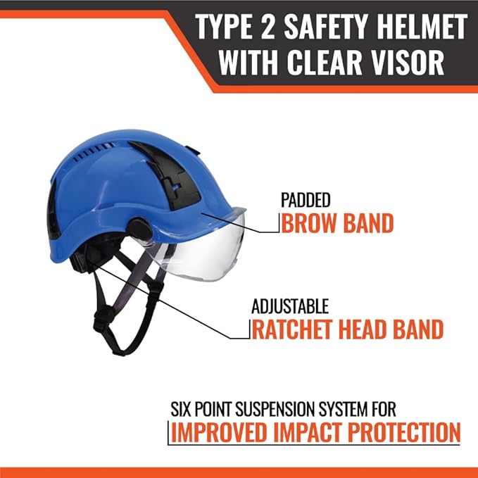 Malta Dynamics APEX Type 2 Safety Helmet – OSHA and ANSI Z89.1 Compliant Safety Hard Hats for Construction Workers and Vented Helmet for Head Protection