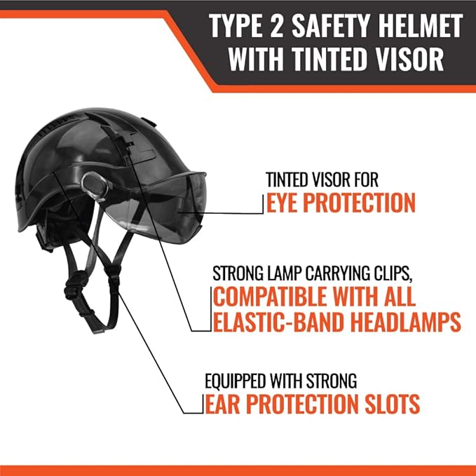 Malta Dynamics APEX Type 2 Safety Helmet – OSHA and ANSI Z89.1 Compliant Safety Hard Hats for Construction Workers and Vented Helmet for Head Protection