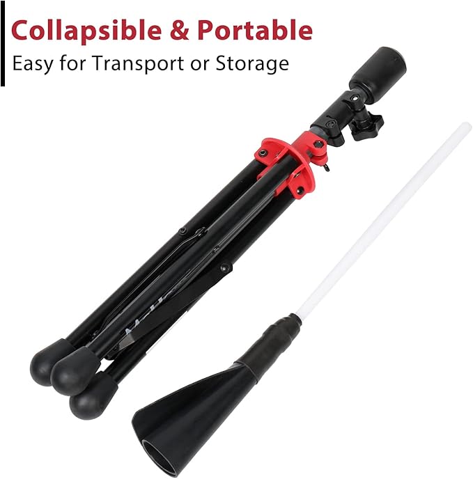 McHom Baseball & Softball Batting Tee - Hitting Travel Tee | Adjustable Height | Portable & Collapsible | Tripod Base
