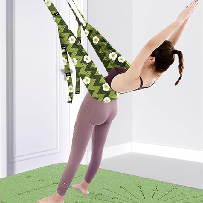 TOCO FREIDO Waist Back Leg Stretch Strap/Yoga Fitness Band, Leg Stretching Assist Trainer, Yoga Stretcher, Back Bend Split Inversion Strap for Fitness, Dance, Ballet, Gymnastics-FlexoryFit