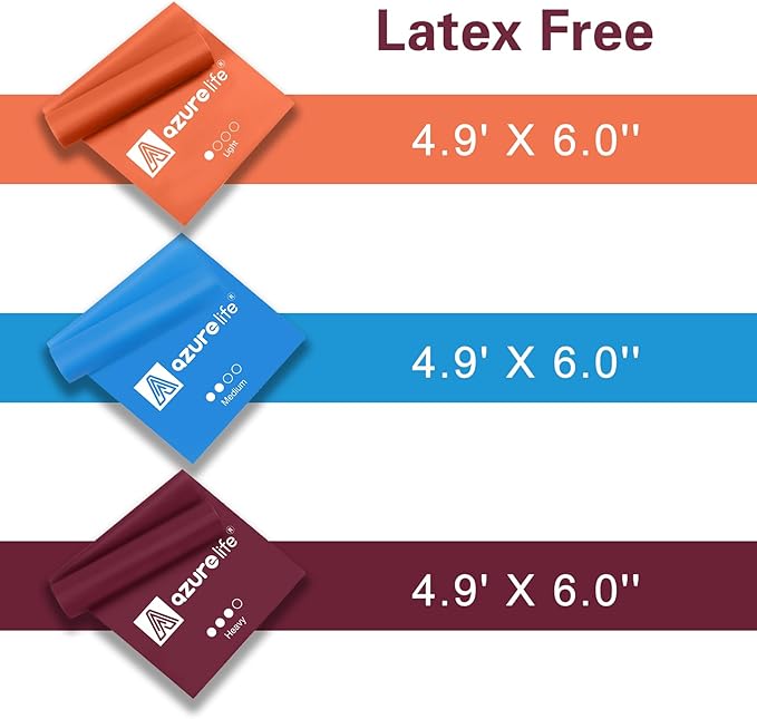 Resistance Bands,Professional Long Non-Latex Elastic Stretch Bands,Exercise Bands for Physical Therapy, Yoga, Pilates, Rehab, at-Home or The Gym Workouts, Strength Training-FlexoryFit