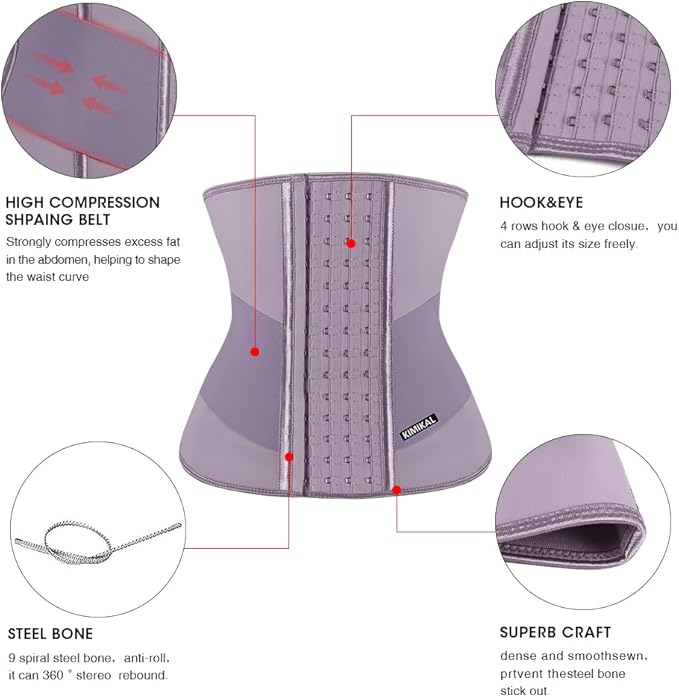 KIMIKAL Women Waist Trainer Corset Belt: Under Clothes Sport Tummy Control Long Torso Shapewear-FlexoryFit