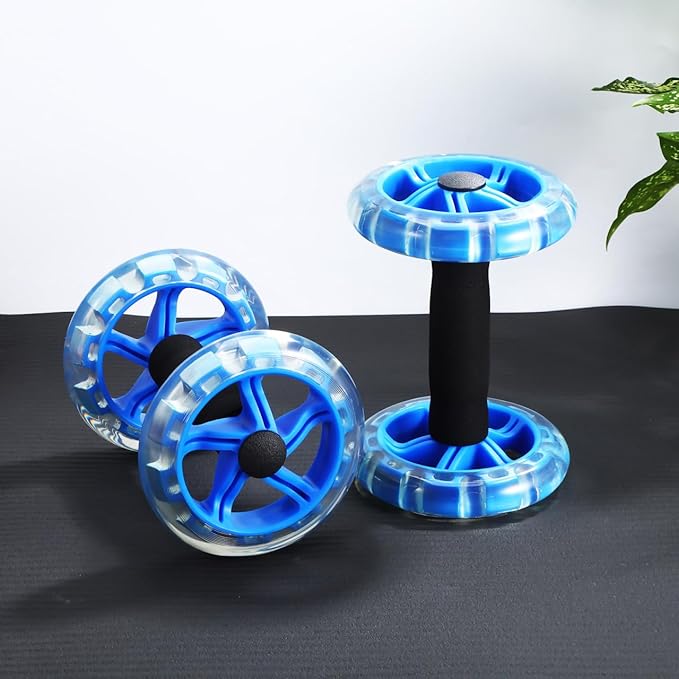 Household Appliances Exercise Abdominal Roller Workout Roller Abs Ab Fitness Roller Yellow Equipment Fitness Device Fitness Wheel Ab Wheel Dumbbel Ab-FlexoryFit