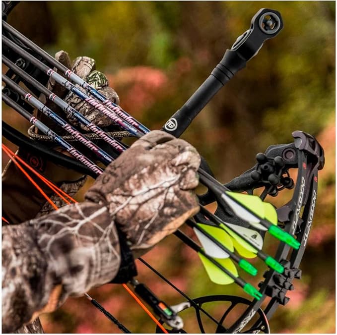 TRUGLO Cadence Vibration-Dampening Noise Reducing Lightweight 8" Hunting Archery Bow Stabilizer for Improved Bow Balance & Stability