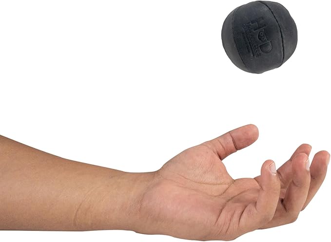 Hide & Drink, Stress Ball, Relieve Fidgeting and Anxiety, Exercise Hand, Squishy Tension Accessory, Great for The Office, Classic Style, Full Grain Leather, Handmade, Charcoal Black-FlexoryFit