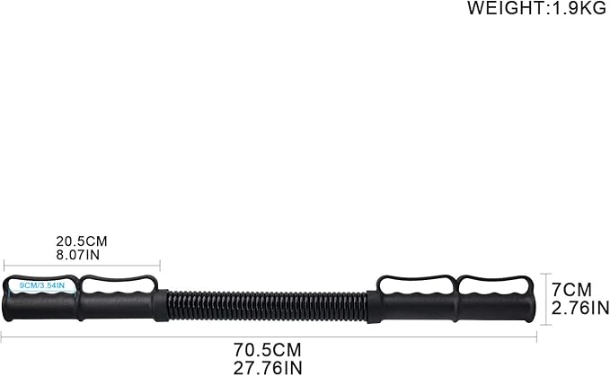 INNOLIFE Power Twister Bar, Adjustable Chest Expander, Upper Body Exercise Equipment for Chest Workout, Shoulder, Forearm, Bicep and Arm Strengthening Workout Equipment-FlexoryFit