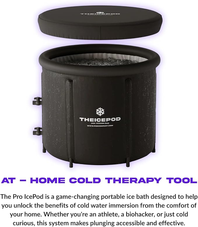 The Ice Pod Pro – Premium Cold Plunge Tub for Daily Recovery – Extra-Insulated Design with Thermal Lid – Built for Comfort, Performance & Durability - The Pod Company