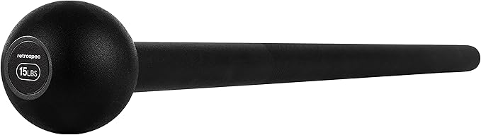Retrospec Revolve Steel Macebell for Strength Training, Rehabilitation, Stretching, Conditioning and Rotational Training - 5, 7, 10, 15, 20, 30lb Options for Women & Men-FlexoryFit