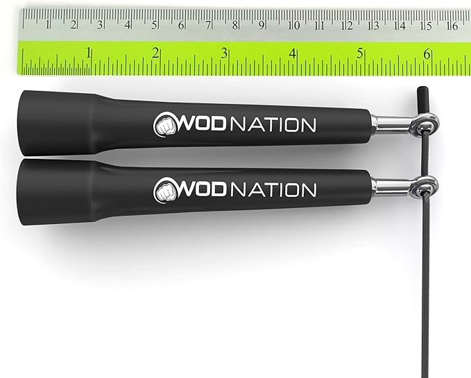 WOD Nation Adjustable Speed Jump Rope For Men, Women & Children - Blazing Fast Fitness Skipping Rope Perfect for Boxing, MMA, Endurance-FlexoryFit