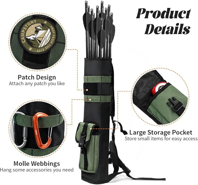 PSKOOK Archery Lightweight Back Arrow Quiver
