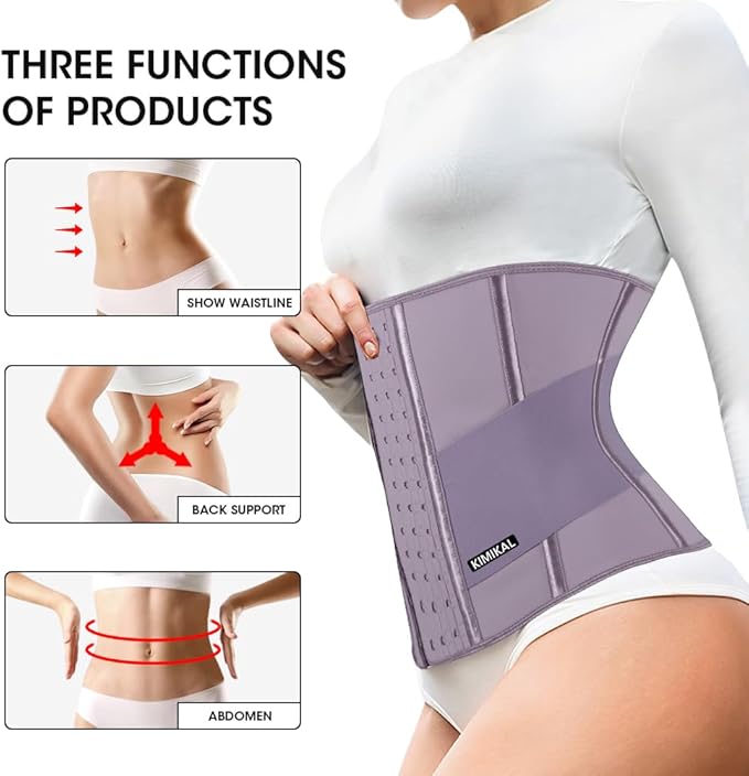 KIMIKAL Women Waist Trainer Corset Belt: Under Clothes Sport Tummy Control Long Torso Shapewear-FlexoryFit