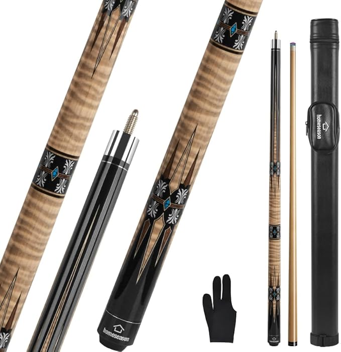 HomeSeason Pool Cue Stick 57" Billiard Cue Sticks Professional Low Deflection Pool Sticks-FlexoryFit