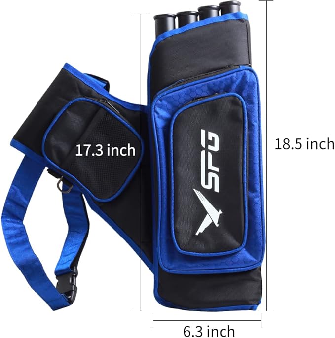 SOPOGER Archery Hip Quiver for Arrows - 3 or 4 Tube Bow Belt Quiver Waist Hanged for Youth Teens Adults Compound Bow Recurve Bow Target Shooting