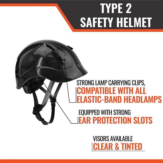 Malta Dynamics APEX Type 2 Safety Helmet – OSHA and ANSI Z89.1 Compliant Safety Hard Hats for Construction Workers and Vented Helmet for Head Protection