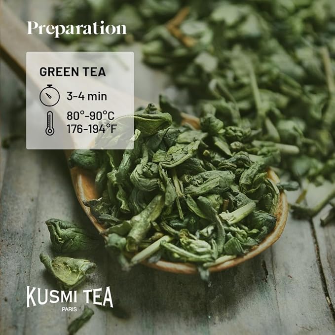 Kusmi Tea - BB Detox - Iconic Detox Tea - 100% Organic - Blend of Green Tea, Mate & Grapefruit - Organic Flavored Yerba Mate Tea - Loose Leaf - Tin Box of 3.5 oz - Quantity for about 50 cups-FlexoryFit