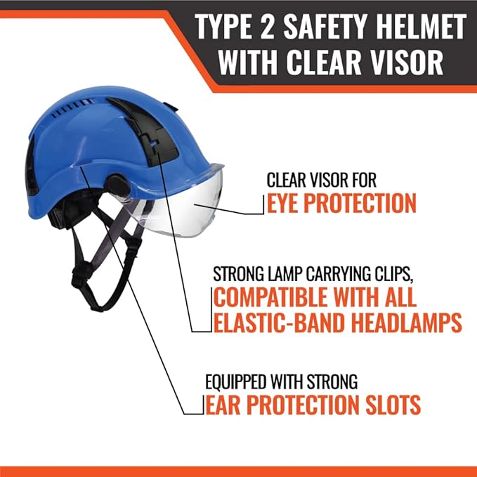 Malta Dynamics APEX Type 2 Safety Helmet – OSHA and ANSI Z89.1 Compliant Safety Hard Hats for Construction Workers and Vented Helmet for Head Protection