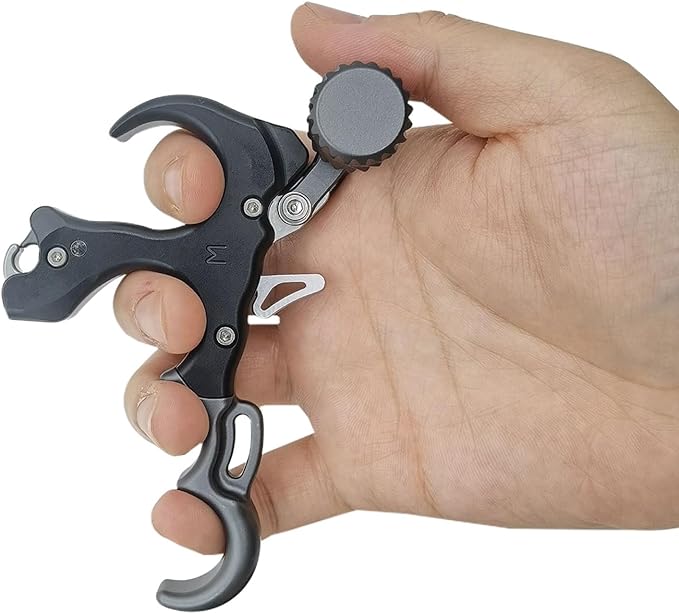 Compound Bow Aid Releaser with Wrist Straps and Adjustment Tool,Archery Release Aids with 3 Thumb Release Adjustable,Aluminum Alloy Aids.for Left and Right Handers.