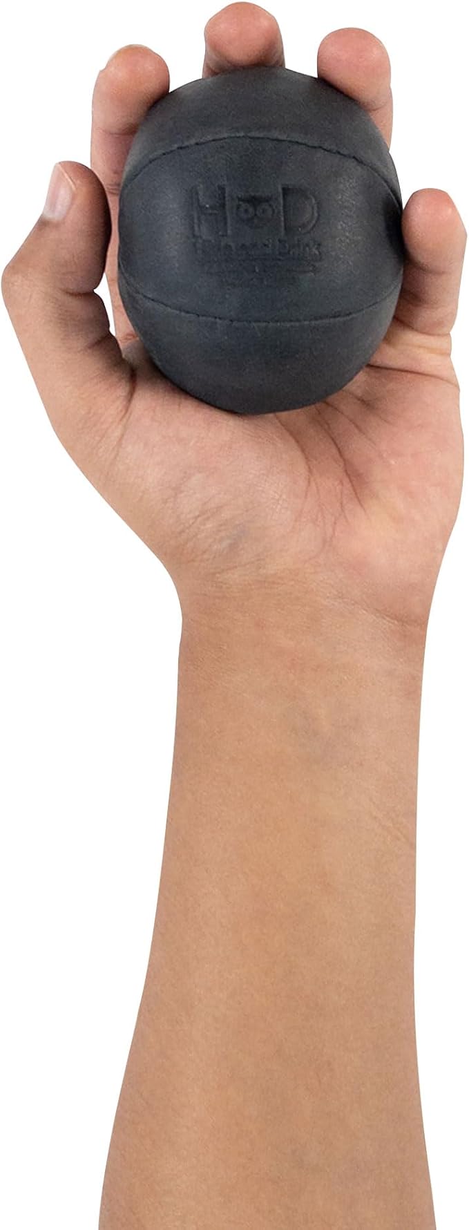 Hide & Drink, Stress Ball, Relieve Fidgeting and Anxiety, Exercise Hand, Squishy Tension Accessory, Great for The Office, Classic Style, Full Grain Leather, Handmade, Charcoal Black-FlexoryFit