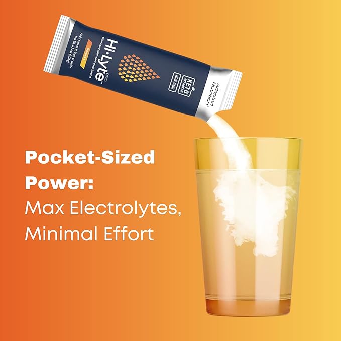 Hi-Lyte Pro Hydration Packets - 16 Individual Drink Packets | Orange | Flavored Electrolyte Powder | Sugar-Free, Zero Carb, Zero Calorie-FlexoryFit