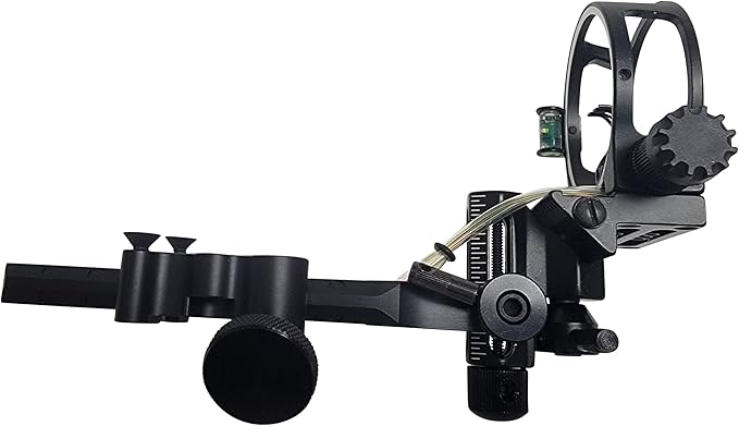 SAS Essence 019" Bow Sight with Micro Adjust Detachable Bracket with LED Sight Light for Archery Compound Bows Hunting Shooting