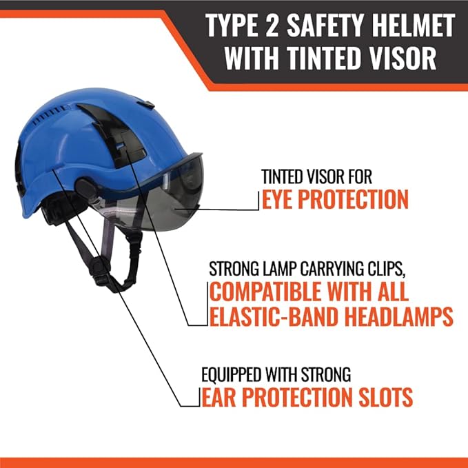 Malta Dynamics APEX Type 2 Safety Helmet – OSHA and ANSI Z89.1 Compliant Safety Hard Hats for Construction Workers and Vented Helmet for Head Protection