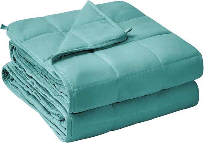yescool Weighted Blanket for Adults (20 lbs, 60โ x 80โ, Teal) Cooling Heavy Blanket for Sleeping Perfect for 190-210 lbs, Queen Size Breathable Blanket with Premium Glass Bead, Machine Washable
