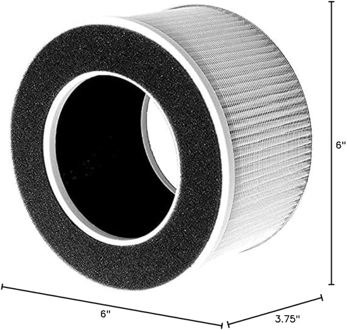 Nispira True HEPA Air Filter Replacement Compatible with hOmeLabs 3-in-1 Compact Ionic HEPA Air Purifier, 3 Packs (NOT COMPATIBLE WITH OTHER BRAND BUT ONLY HOMELABS COMPACT AIR PURIFIER)