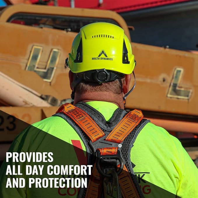 Malta Dynamics APEX Type 2 Safety Helmet – OSHA and ANSI Z89.1 Compliant Safety Hard Hats for Construction Workers and Vented Helmet for Head Protection