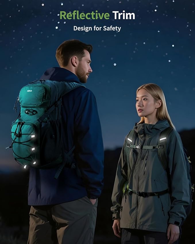 ECOHUB Hydration Backpack for Men Women, 20L Lightweight Hiking Daypack Cycling Backpack with 2L Water Bladder, Insulated Hydration Pack with Waist Pack-FlexoryFit