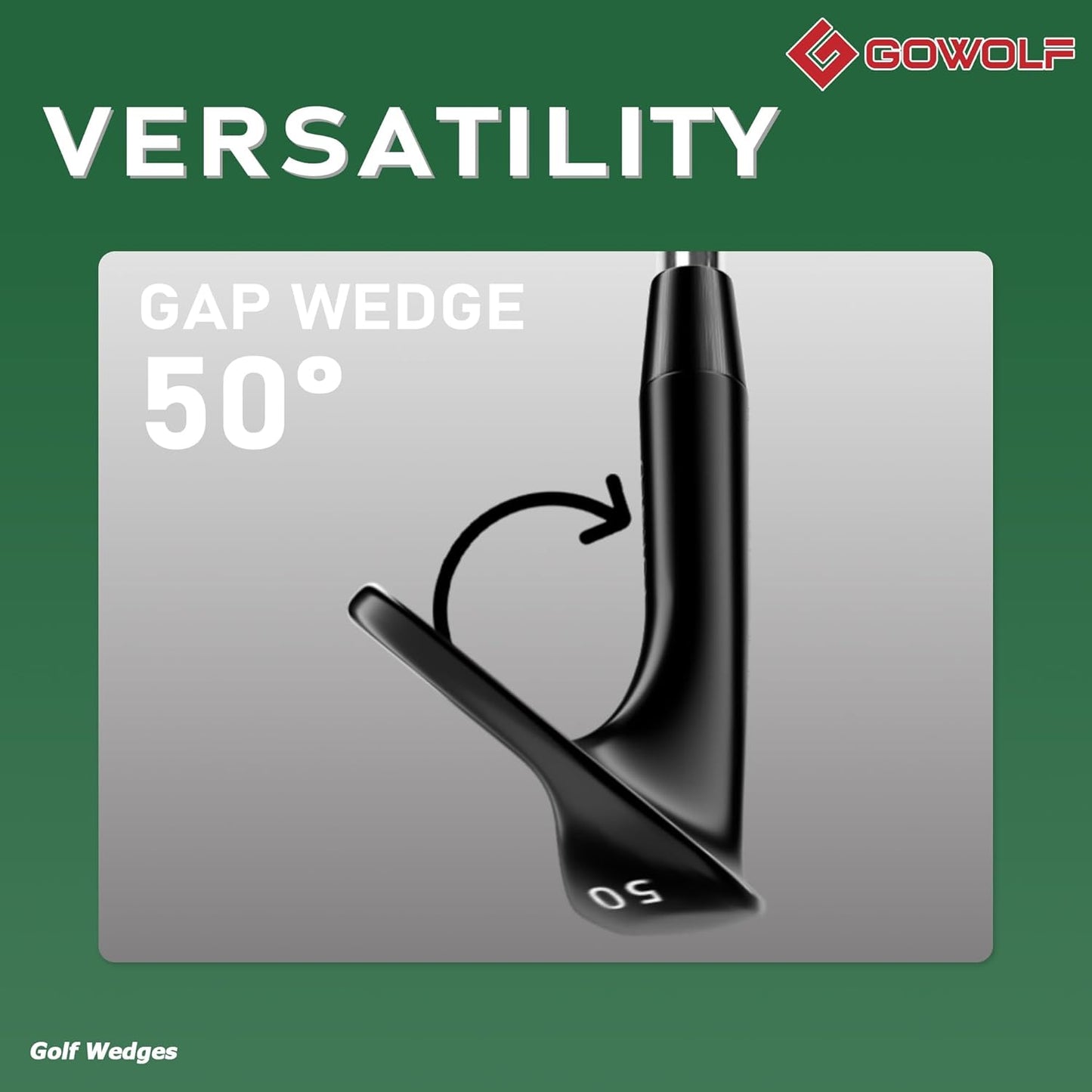 Gowolf Forged Golf Wedges 50/52/54/56/58/60/69 Degree Single or Sets for Men, Right Hand Premium Full Face Gap Wedge Sand Wedge Lob Wedge Golf Club, Great Golf Gifts - CNC Milled Face for More Spin