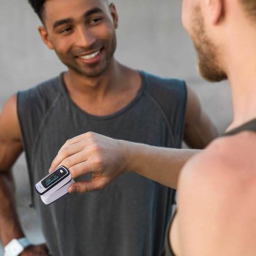 Innovo Deluxe iP900AP Fingertip Pulse Oximeter Blood Oxygen Saturation Monitor with Alarm, Plethysmograph and Perfusion Index-FlexoryFit
