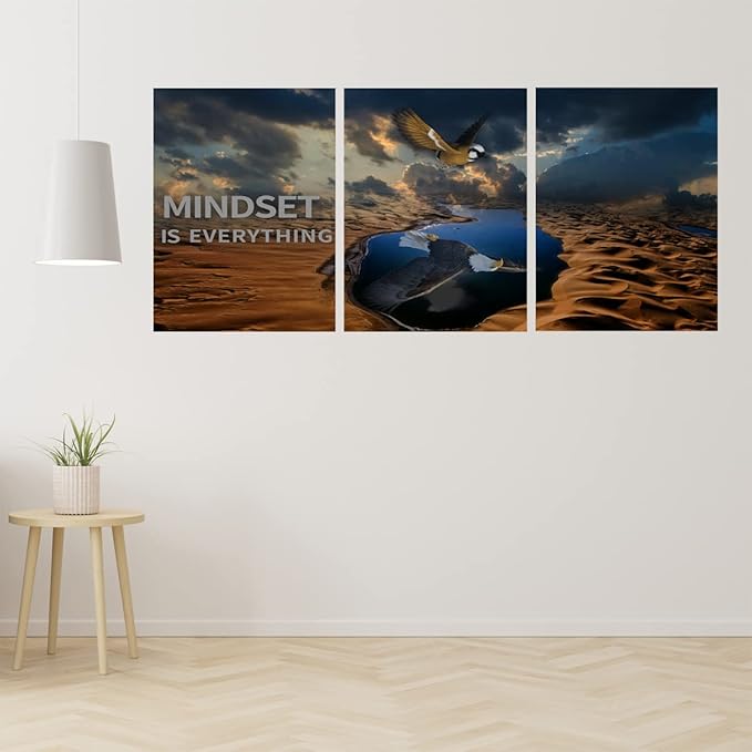 3 Panels Inspirational Canvas Poster Motivational Wall Art Inspirational Wall Art Entrepreneur Quotes Artwork Painting Picture for Framed Home Decoration Living Room office bedroom 36''W x 16''H-FlexoryFit