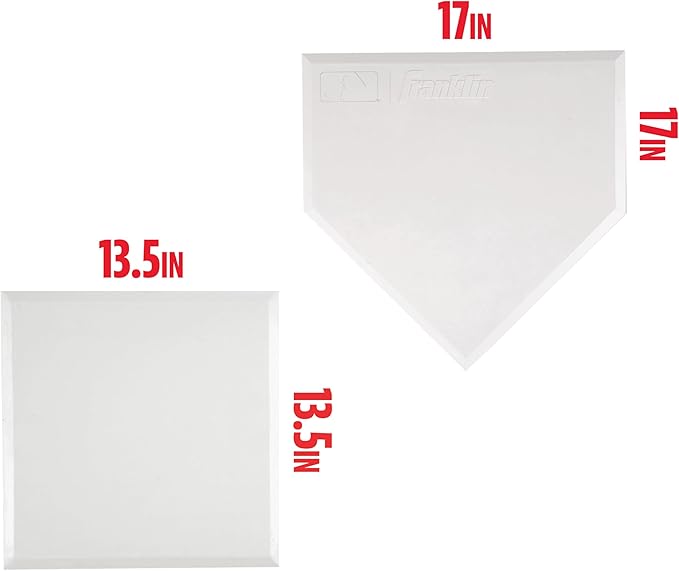 Franklin Sports MLB Baseball Base Set - Throw Down Rubber Bases for Baseball + Softball with Home Plate - Portable Backyard Baseball, Softball, Kickball Bases-FlexoryFit