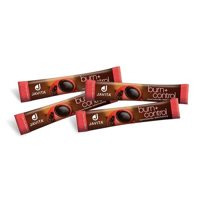 Javita Burn + Control Instant Coffee, Weight Management Herbs: Garcinia Cambogia & Yerba Mate, Slimming Coffee with Help of Exercise, Keto, Dieters Drink, 2 box / 24 (4.55g Sticks), 48 Count-FlexoryFit
