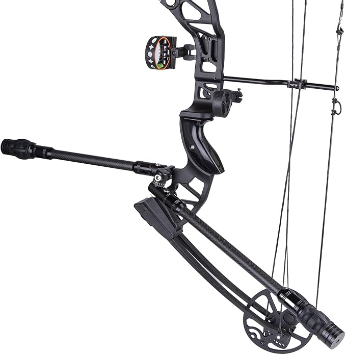 Single Side Adjustable Bow stabilizer, Shooting stabilizer, v bar Attachment for Compound Bow Stand