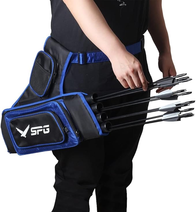 SOPOGER Archery Hip Quiver for Arrows - 3 or 4 Tube Bow Belt Quiver Waist Hanged for Youth Teens Adults Compound Bow Recurve Bow Target Shooting