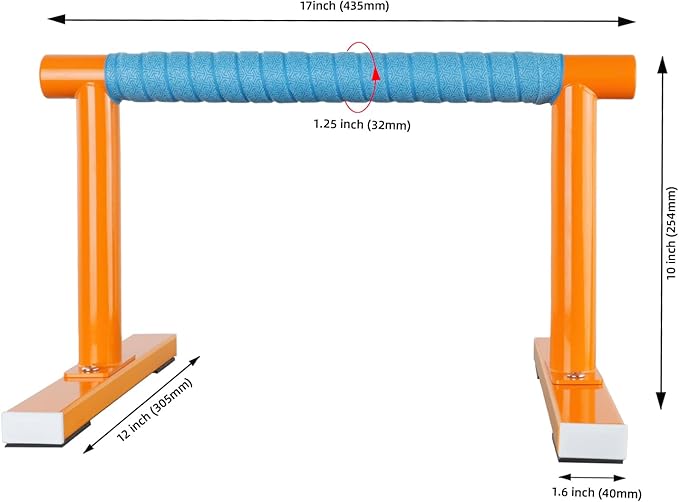 Strength Training Parallettes I-Sit Push Up Bars, Pushup Handles Calisthenics Equipment for Home Workout, Anti-slip Gymnastics Bars, Handstand & Dip Bar for Outdoor Exercise-FlexoryFit