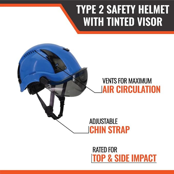 Malta Dynamics APEX Type 2 Safety Helmet – OSHA and ANSI Z89.1 Compliant Safety Hard Hats for Construction Workers and Vented Helmet for Head Protection