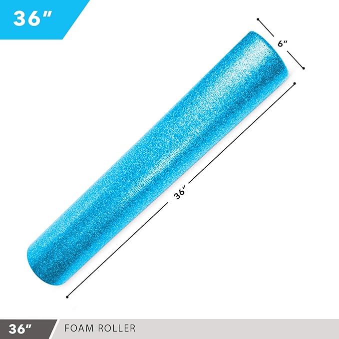 High-Density Round Foam Rollers - 4 Size and 8 Color Options - Massage Rollers for Stretching, Deep Tissue and Myofascial Release-FlexoryFit