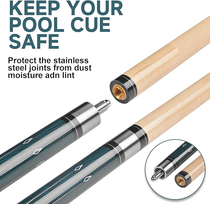 HomeSeason Pool Cue Stick 57" Billiard Cue Sticks Professional Low Deflection Pool Sticks-FlexoryFit