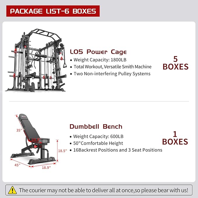 Power Cage,1600lbs Multi-Function Power Rack with Adjustable Cable Crossover System and More Training Attachment, Weight Cage for Home Gym-FlexoryFit