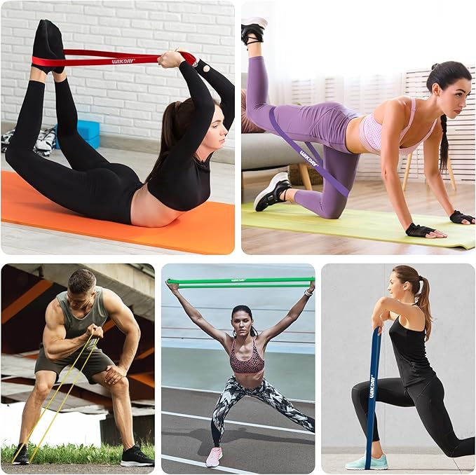 Resistance Bands for Working Out, Exercise Bands, Workout Bands, Pull Up Assistance Bands for Body Stretching Training Physical Therapy Muscle Training for Men & Women-FlexoryFit