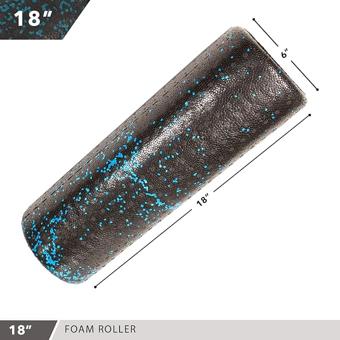 High-Density Round Foam Rollers - 4 Size and 8 Color Options - Massage Rollers for Stretching, Deep Tissue and Myofascial Release-FlexoryFit