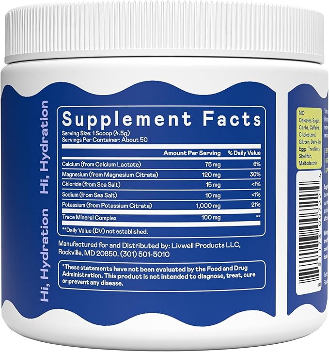 Hi-Lyte Keto K1000 Electrolyte Powder | Unflavored | Hydration Supplement Drink Mix | Boost Energy & Beat Leg Cramps | No Sugar, Stevia, Maltodextrin | 50 Servings-FlexoryFit